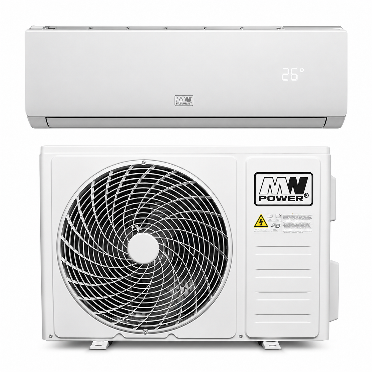 Climatiseur 09K V1 2,6 kW 9000 BTU Wi-Fi Tuya blanc + télécommande