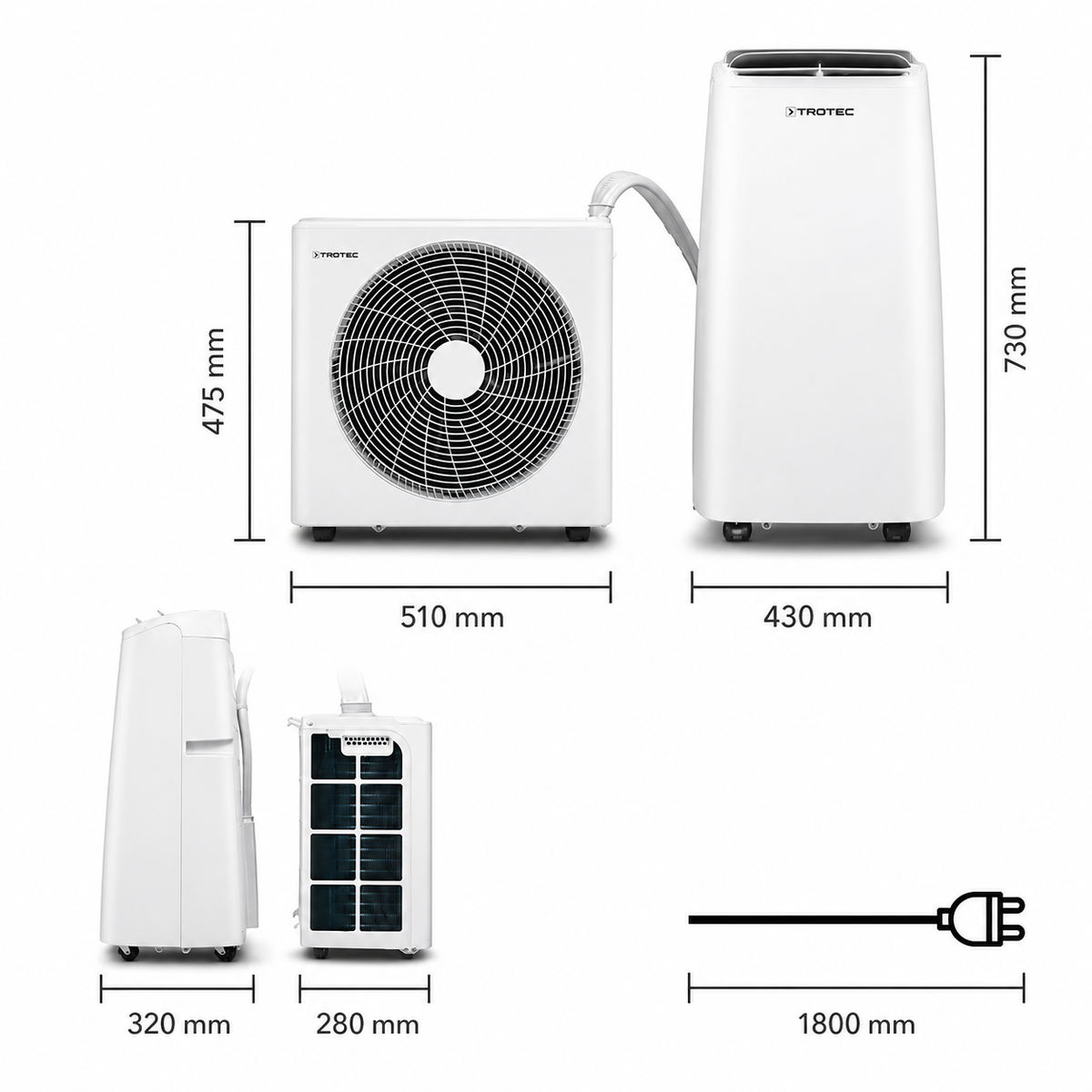 Climatiseur mobile split PAC-S 3510 SH